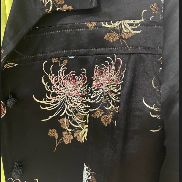 VINTAGE 90's | Silk Blend Chinoiserie Jacket - Picture 6 of 8